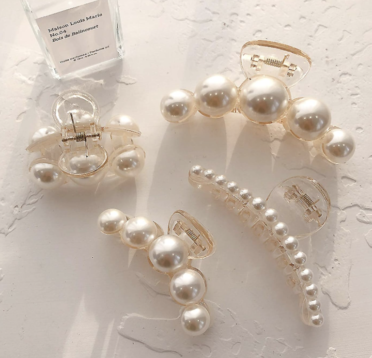 pear hair claw clips